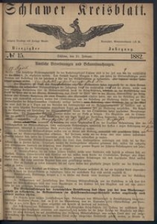 Kreisblatt des Schlawer Kreises 1882, No. 15