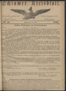 Kreisblatt des Schlawer Kreises 1882 No 39