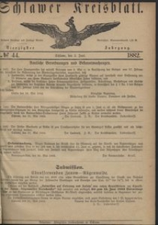 Kreisblatt des Schlawer Kreises 1882 No 44