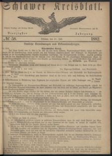 Kreisblatt des Schlawer Kreises 1882 No 58