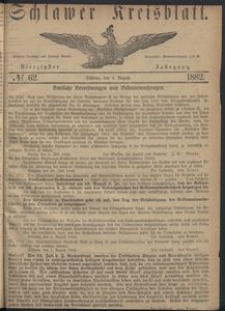 Kreisblatt des Schlawer Kreises 1882 No 62