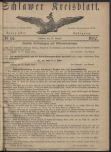 Kreisblatt des Schlawer Kreises 1882 No 64
