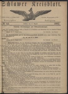 Kreisblatt des Schlawer Kreises 1882 No 64