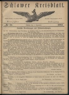 Kreisblatt des Schlawer Kreises 1882 No 70