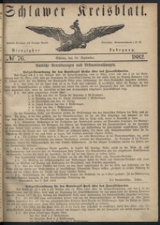 Kreisblatt des Schlawer Kreises 1882 No 76