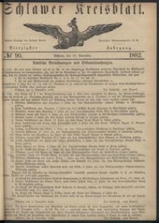 Kreisblatt des Schlawer Kreises 1882 No 90