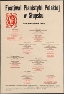 [Afisz] : XVI Festiwal Pianistyki Polskiej w Słupsku