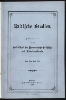 Baltische Studien [T. 13]