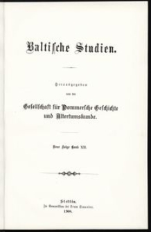 Baltische Studien [T. 12]