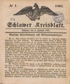 Kreisblatt des Schlawer Kreises 1861