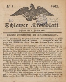 Kreisblatt des Schlawer Kreises 1862