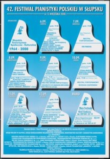 [Afisz] : 42 Festiwal Pianistyki Polskiej w Słupsku