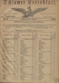Kreisblatt des Schlawer Kreises 1880