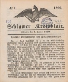 Kreisblatt des Schlawer Kreises 1860