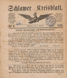 Kreisblatt des Schlawer Kreises 1871