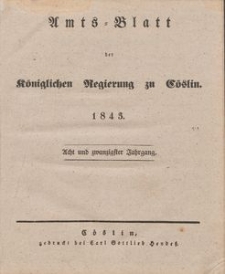 Amts-Blatt der Königlichen Regierung zu Cöslin 1843