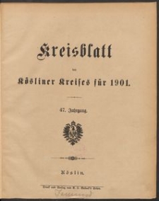 Kreisblatt des Kösliner Kreises 1901