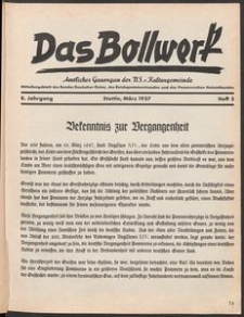 Das Bollwerk: Amtliches Gauorgan der NS.-Kulturgemeinde : 8. Jahrgang 1937