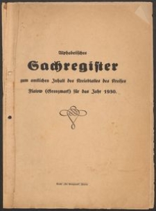 Kreisblatt des Landratsamt zu Flatow (Grenzmark Posen-Westpreu&szlig;en)