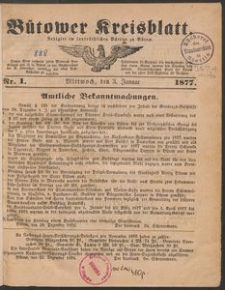 Kreisblatt des Bütower Kreises 1877