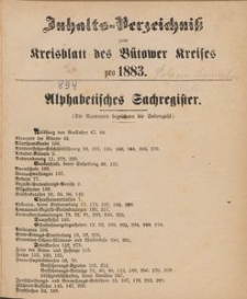 B&uuml;tower Kreisblatt 1883