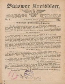 B&uuml;tower Kreisblatt 1884