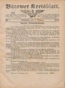 B&uuml;tower Kreisblatt 1885