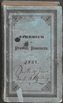 Jahrbuch der Provinz Pommern 1837