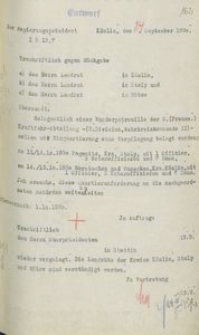Pismo prezydenta rejencji koszalińskiej do landratów w Koszalinie, Słupsku i Bytowie z 24.09.1930 r.