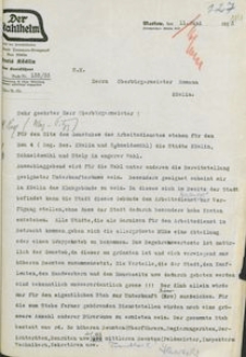 Pismo Stahlhelmu Okręgu Koszalińskiego do nadburmistrza Koszalina z 11.06.1933 r.