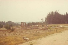 Montaż na terenie muzeum szkoły z Więckowych konstrukcji szkieletowej z lata 60-tych XIX w. - Wdzydze - KPE