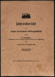 Jahresbericht der Stolper Kreisbahnen-Aktiengesellschaft f&uuml;r das 43. Gesch&auml;ftsjahr vom 1. Januar bis 31. Dezember 1936