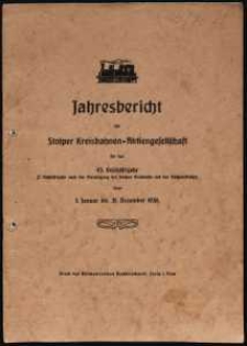 Jahresbericht der Stolper Kreisbahnen-Aktiengesellschaft für das 43. Geschäftsjahr vom 1. Januar bis 31. Dezember 1936