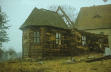 Rozbi&oacute;rka kościoła zrębowego p.w. św. Barbary z ok. 1700 roku - Swornegacie