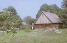 Fragment zabudowy zabytkowej Kaszubskiego Parku Etnograficznego - Wdzydze KPE