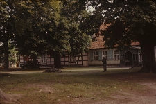 XVIII-wieczny zesp&oacute;ł podworski (dw&oacute;r starościański) konstrukcji szkieletowej - Mirachowo