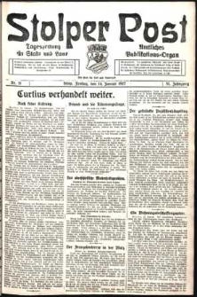 Stolper Post. Tageszeitung f&uuml;r Stadt und Land Nr. 11/1927