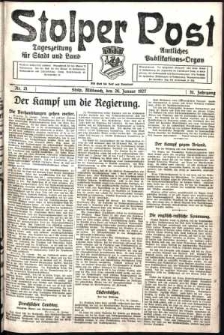 Stolper Post. Tageszeitung für Stadt und Land Nr. 21/1927
