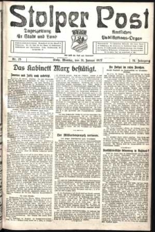 Stolper Post. Tageszeitung für Stadt und Land Nr. 25/1927
