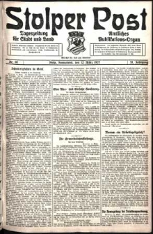 Stolper Post. Tageszeitung f&uuml;r Stadt und Land Nr. 60/1927
