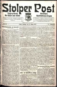 Stolper Post. Tageszeitung f&uuml;r Stadt und Land Nr. 65/1927