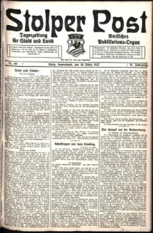 Stolper Post. Tageszeitung f&uuml;r Stadt und Land Nr. 66/1927