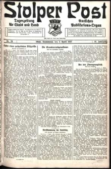 Stolper Post. Tageszeitung f&uuml;r Stadt und Land Nr. 78/1927