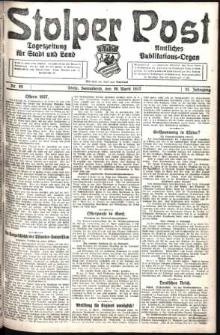 Stolper Post. Tageszeitung für Stadt und Land Nr. 89/1927