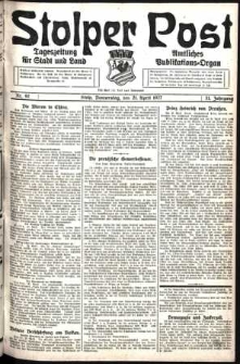 Stolper Post. Tageszeitung für Stadt und Land Nr. 92/1927