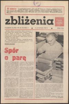 Zbliżenia : tygodnik społeczno-polityczny, 1981, nr 45