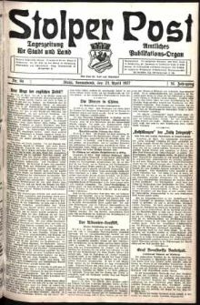 Stolper Post. Tageszeitung für Stadt und Land Nr. 94/1927