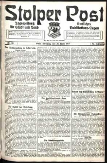 Stolper Post. Tageszeitung f&uuml;r Stadt und Land Nr. 96/1927