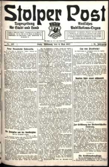 Stolper Post. Tageszeitung für Stadt und Land Nr. 103/1927