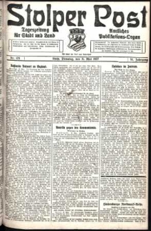 Stolper Post. Tageszeitung für Stadt und Land Nr. 125/1927